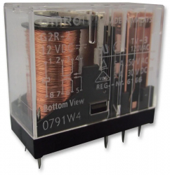 Releu electromagnetic 12VDC 5A DPDT THT G2R-2-12VDC 