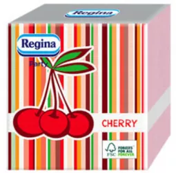 Servetele de Masa Regina Party Model Cherry Dimensiune 30x29 cm 45 Buc/Pachet Un Strat Diverse Culori 