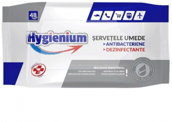 Servetele umede antibacteriene si dezinfectante 48 buc/set Hygienium 