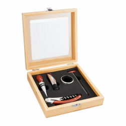 Set accesorii servire vin 5 piese cutie bambus AMBITION Bolero 