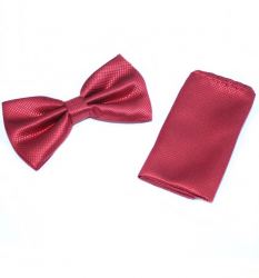Set papion si batista pentru sacou rosu 12 x 6.5 cm Ryan Keeper 