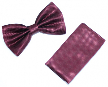 Set papion si batista pentru sacou visiniu 12 x 6.5 cm Ryan Keeper 