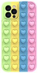 Husa Lemontti Heart Pop it compatibila cu iPhone 13 Multicolor 1 