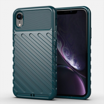Husa Lemontti Thunderbolt compatibila cu iPhone XR Dark Green 