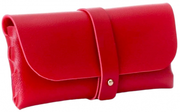 Portochelari vedere sau soare cu capsa inchidere rosu 16.8x7.6x2.8 cm piele sintetica 