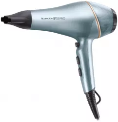 Uscator de par Remington AC9300 Shine Therapy Pro 2200W Ionizare Motor AC Cool Shot Albastru/auriu 