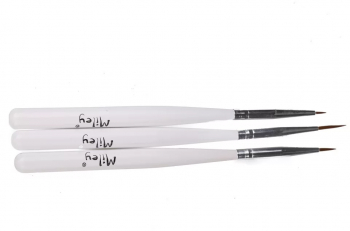 Set 3 pensule pictura unghii gel sau acryl Miley Decor Nr.0 