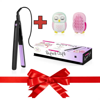 Set cadou Placa de par Ice Blue cu Perie de par Detangler Gufy 