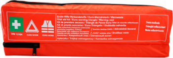 Kit siguranta auto tip borseta trusa medicala vesta si triunghi reflectorizant 
