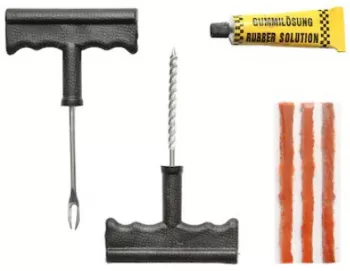 Kit vulcanizare auto la rece depanare cu snur adeziv cauciuc reparare anvelope 