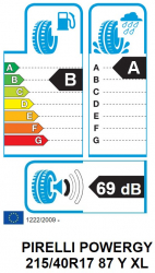 Anvelopa Vara Pirelli POWERGY 215/40R17 87Y XL 