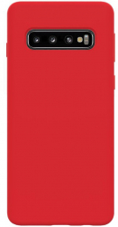 Husa de protectie 360° Lemontti Liquid Silicon pentru Samsung Galaxy S10 Red 