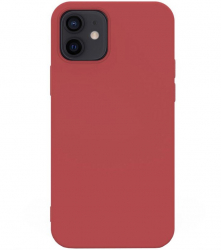 Husa de protectie Lemontti Silicon Soft Slim compatibila cu iPhone 12 Mini Santa Red 