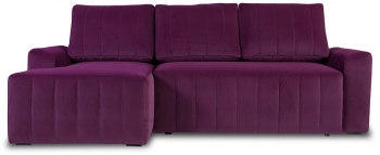 Coltar Extensibil Stanga Mark Catifea 4 Locuri Lada Depozitare Visiniu 240 Cm 