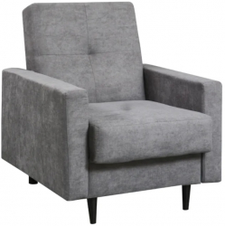 Fotoliu material textil gri VALDO Sani 80 x 88 x 90 cm 