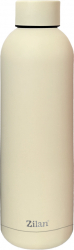 Termos Zilan ZLN9839 tip sticla sport capacitate 500ml interior din inox pereti dublii crem 