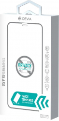 Folie Devia Sticla Real Series Privacy Twice compatibila cu iPhone 12 Mini Black 