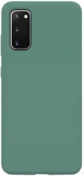 Husa de protectie 360° Lemontti Liquid Silicon compatibila cu Samsung Galaxy S20 Forest Green 