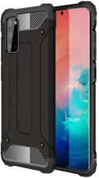 Husa de protectie antisoc Lemontti Armor Carbon compatibil cu SAMSUNG Galaxy S20 Negru 