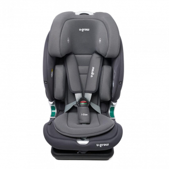 Scaun auto I-size U-Grow Goldfix Plus isofix 76-150 cm (9-36 kg) boxa bluetooth gri 