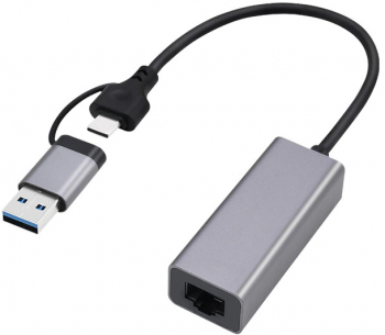Adaptor de retea Gembird USB 3.1 Gigabit USB-A/USB-C Argintiu 