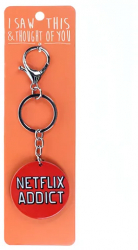Breloc cu mesaj - Netflix addict 