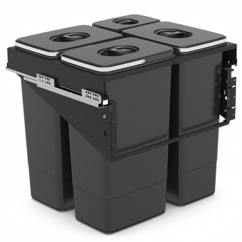 Cos de gunoi incorporabil Front 60 cu trei compartimente x 26 litri si un compartiment x 7 litri 