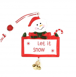 Decoratiune Craciun let it snow rosu 