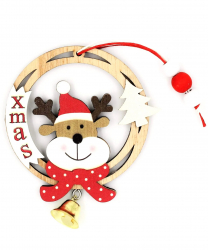 Decoratiune Craciun snow circle xmas reindeer 