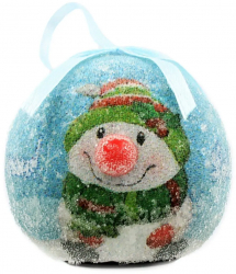 Glob decorativ bleu - Om de zapada - Let it snow 