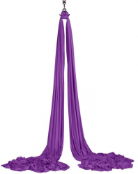 Hamac pentru yoga dimensiuni 8 x 2.8 m capacitate 1000 kg 100 g/m² Violet accesorii prindere