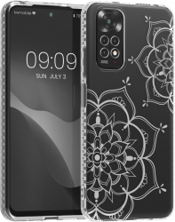 Husa Kwmobile pentru Xiaomi Redmi Note 11/Redmi Note 11s Silicon Transparent/Argintiu 57822.03 