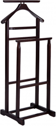 Portmantou dublu din lemn masiv de fag finisaj wenge maro 470x360x1010 mm 
