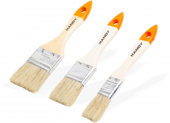Set pensule pentru vopsea - maner din lemn - 3 buc pachet 