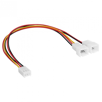 Cablu alimentare ventilator Akyga AK-CA-52 3 pini la 1 x 3 pini + 1 x 2 pini M-T 15cm