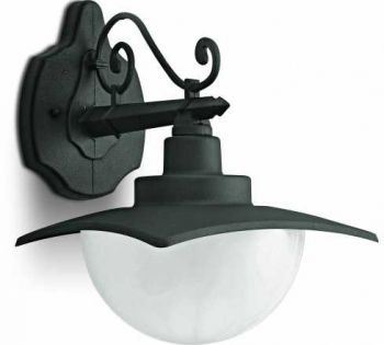 Aplica Perete Exterior Well Siena E27 60w Ip44 Gri Inchis 