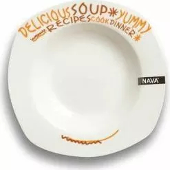 Farfurie pentru supa Nava portelan diametru 23 cm seria Funky 