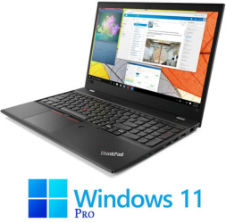 Laptop Lenovo T580 Quad Core i7-8650U 32GB SSD Display NOU FHD Win 11 Pro 