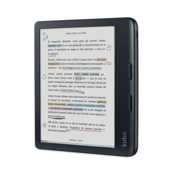 E-book Reader Kobo Libra Colour 7 inch Comfort Light PRO IPX8 32GB Wireless Black 