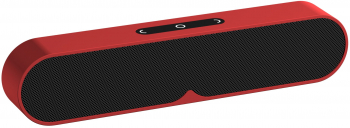 Boxa portabila tip minisoundbar cu Bluetooth 4.2 si touch TF card AUX-IN Microfon - Handsfree USB 2000mAh Rosu cu negru