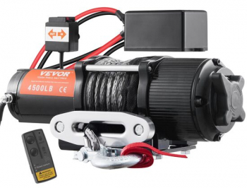 Troliu electric 12V 2.2 CP capacitate 2041 kg Lungime cablu 11.88 m Telecomanda WiFi IP55 