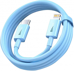 Cablu De Date incarcare Rapida Usb-c La Lightning Baseus pd 20w 1m albastru