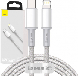 Cablu impletit De inalta Densitate De La Usb-c La Lightning Baseus 20w Pd 2m alb 