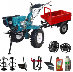 Motocultor Dakard 7CP HS1000BNEW cu Remorca DKD LY500NEW si Uleiuri 
