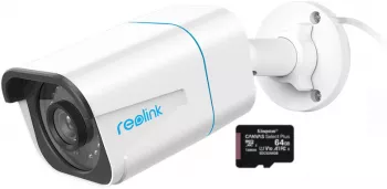 Pachet camera de supraveghere cu Card MicroSD 64 GB Reolink RLC 810A rezolutie de 8MP 4K 