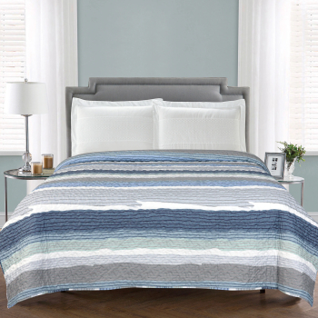 Cuvertura matlasata Stripes Heinner Home 200x220 cm microfibra dungi 