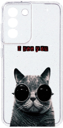 Husa BestCase Comp Cu Samsung Galaxy S21 FE I See You Camera Prot 2MM Crystal Glitter Grey ST 9 