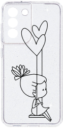 Husa BestCase Comp Cu Samsung Galaxy S21 FE My Little Girl Camera Prot 2MM Crystal Glitter Grey ST 1050 