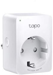 Priza inteligenta TP-Link Mini Tapo P100M Wi-Fi compatibila cu Matter control vocal 10A compatibil AndroidiOS 220-240V Alb 