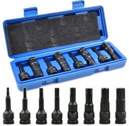 Set chei impact hexagonale H5-H19 imbus 8 piese G10525